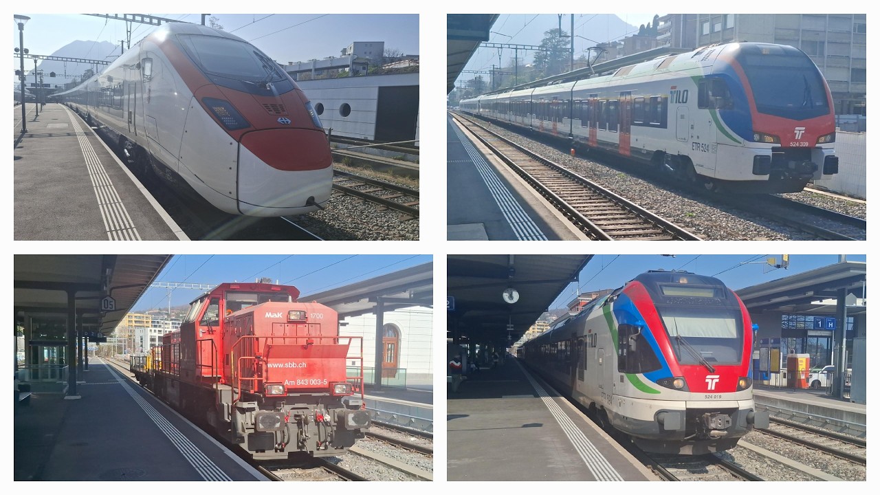 Trains in/Züge in/Treni a Lugano 27/02/2026
