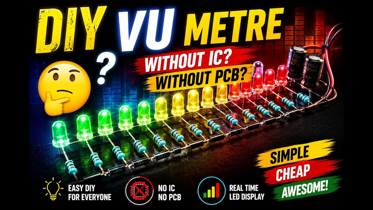 DIY without IC VU metre at home only 30₹