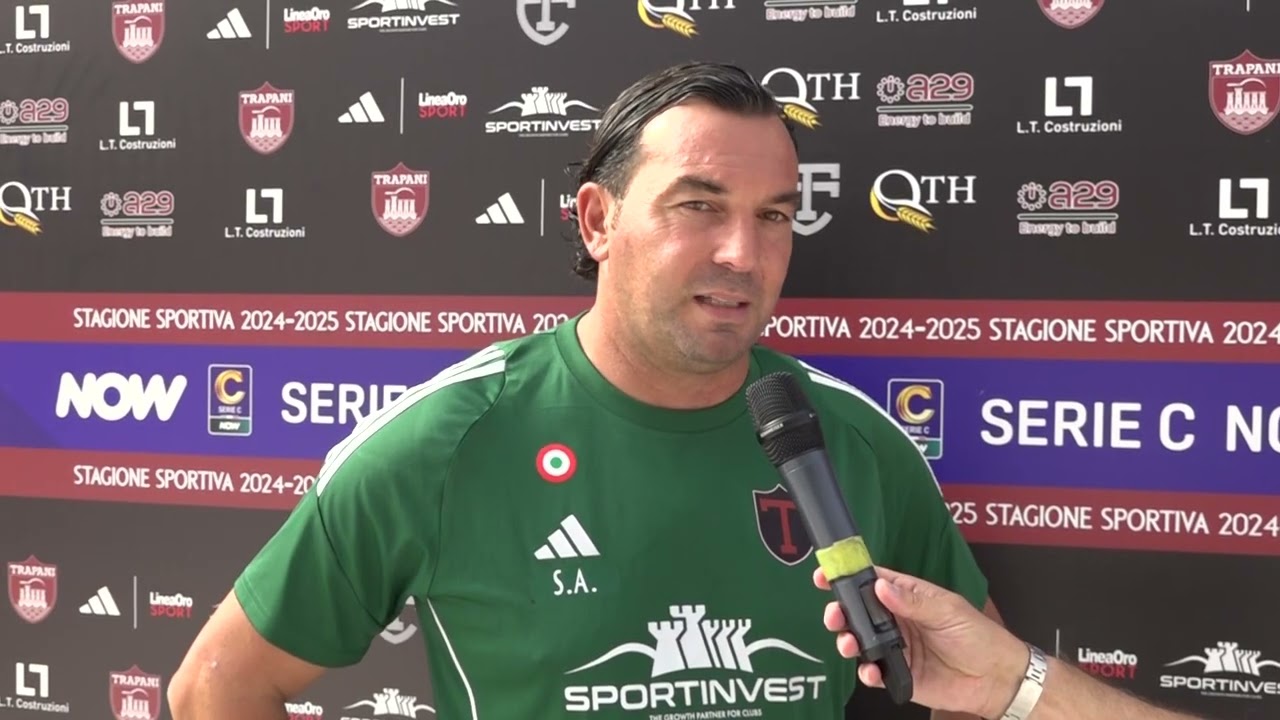 Vigilia Trapani-Avellino, la presentazione di mister Aronica