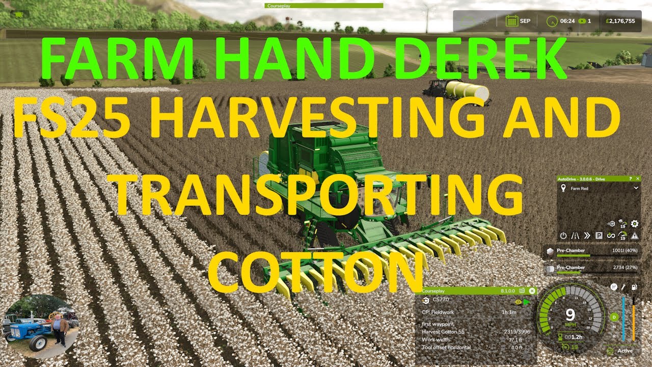 FS25 HARVESTING AND TRANSPORTING COTTON