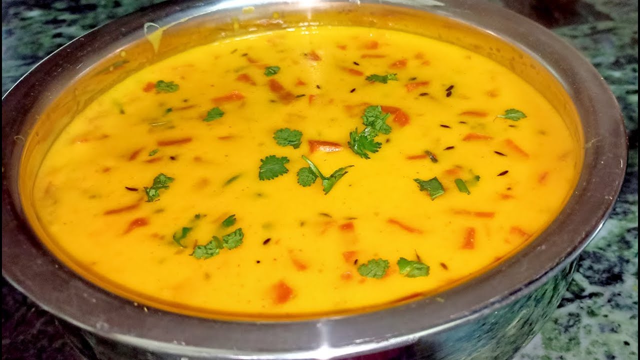 गाजर की कढ़ी बनाने की गाँव स्टाइल विधी / How to make Gajar kadi recipe / Gajar kadi recipe in hindi