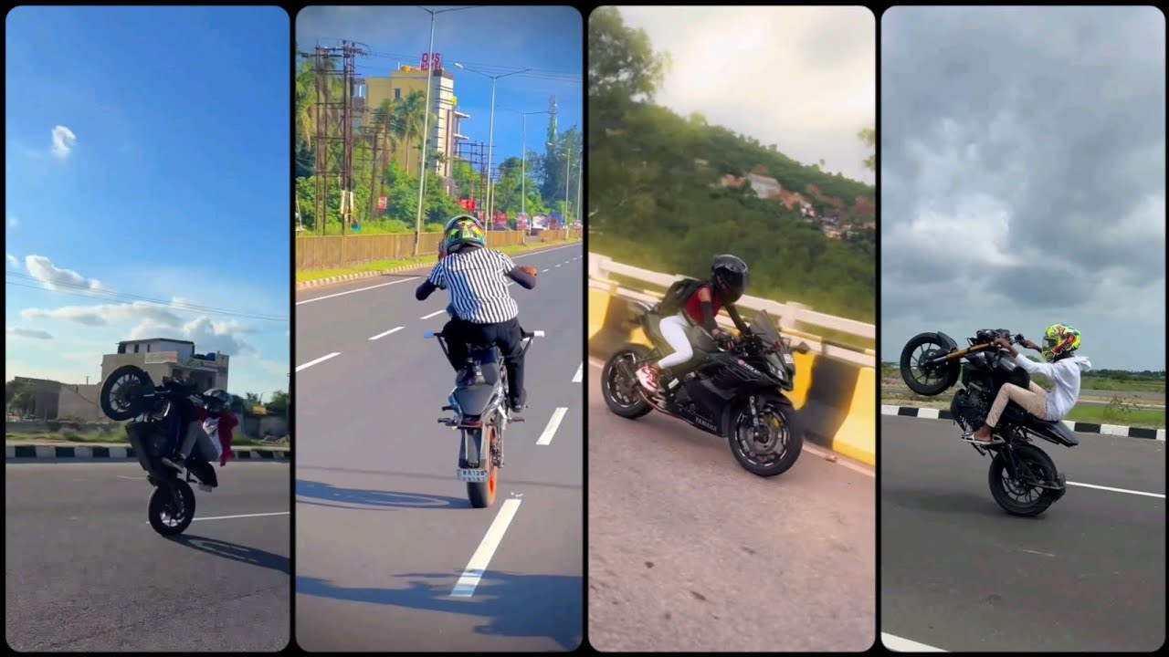 Modified Bikes❤‍🔥Attitude Rider's🔥Heavy stunts🥶Pro Riders💀Duke390❤Mt15🩵Ns200👽Rc200☠️R15💛#bike