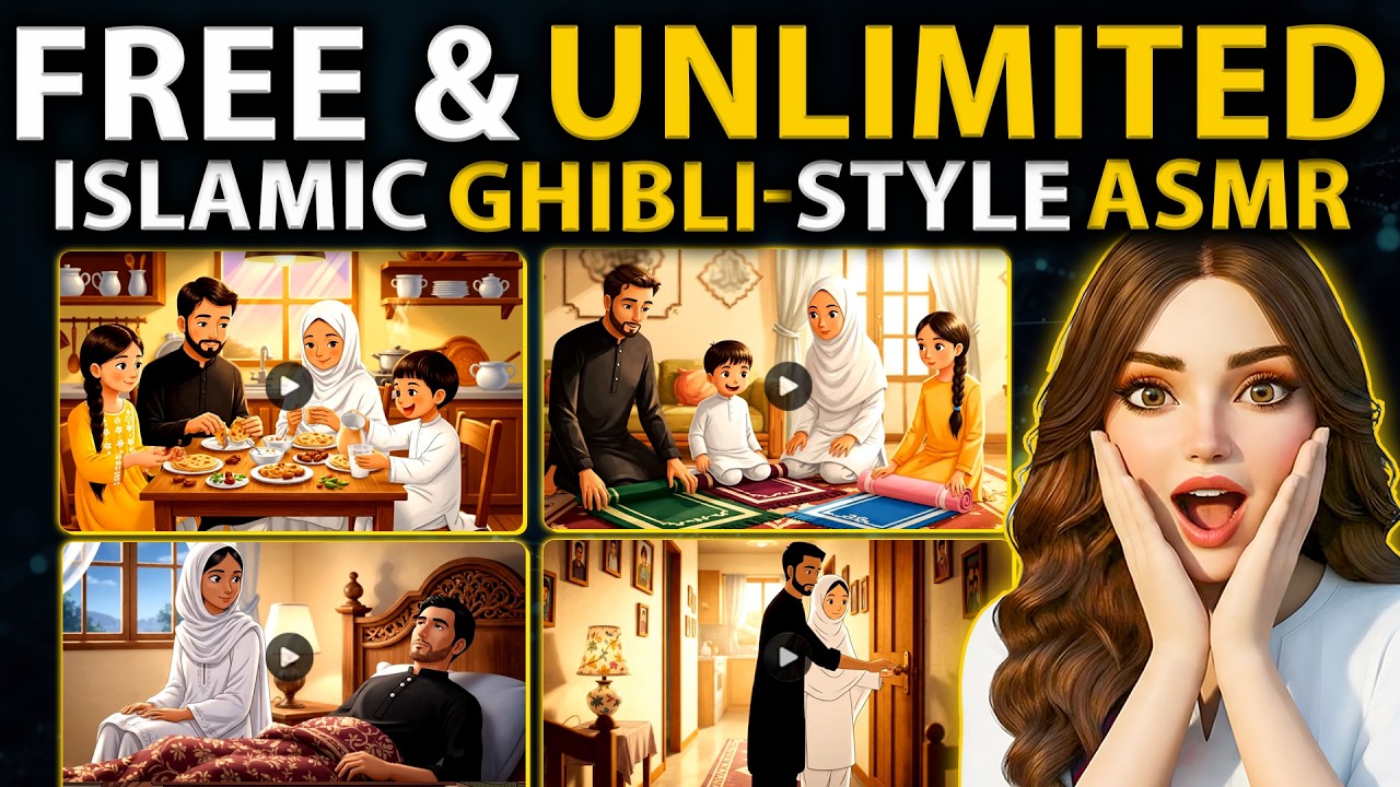 How to Create Viral Ghibli Style ISLAMIC Story Videos with AI🔥| FREE & UNLIMITED