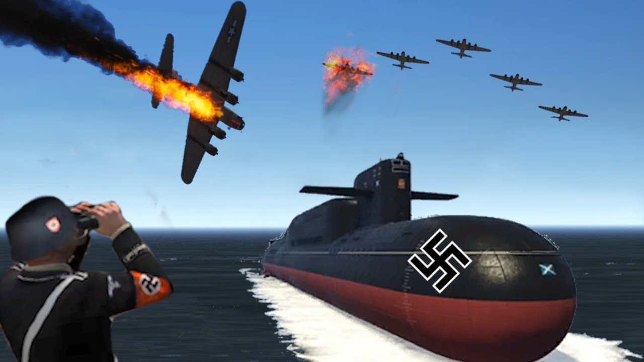 Рейд бомбардировщиков времен Второй мировой войны из GTA 5 атаковал немецкую базу подводных лодок
