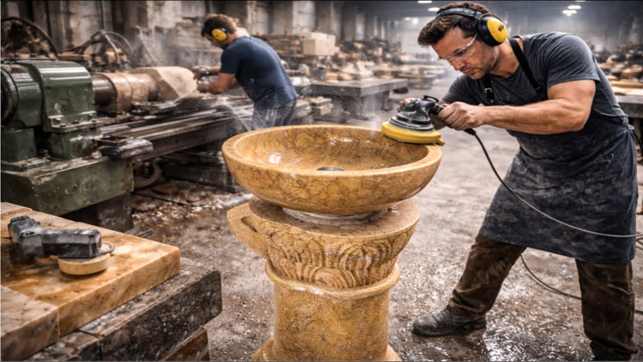 Luxury Natural Stone Washbasin | Incredible Making Process