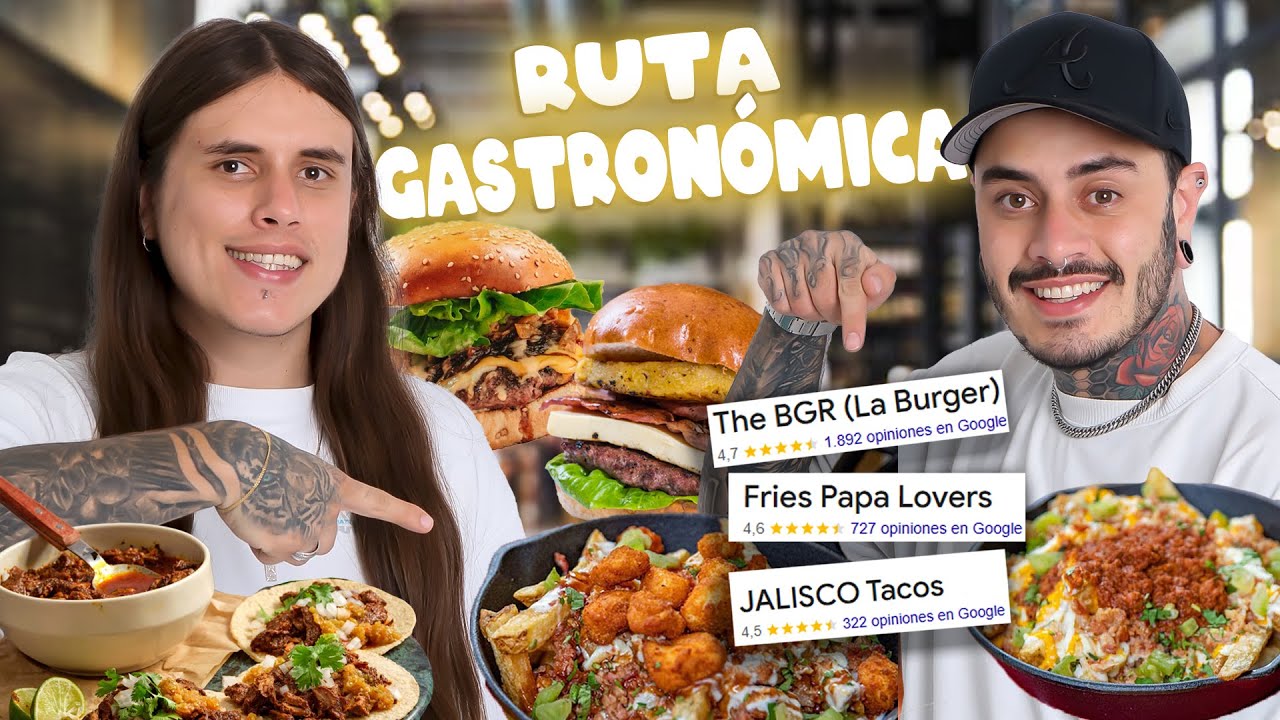 RUTA GASTRONÓMICA en la CIUDAD 🍔🍟🌮 LO MEJOR QUE COMIMOS en un SOLO DÍA 😋