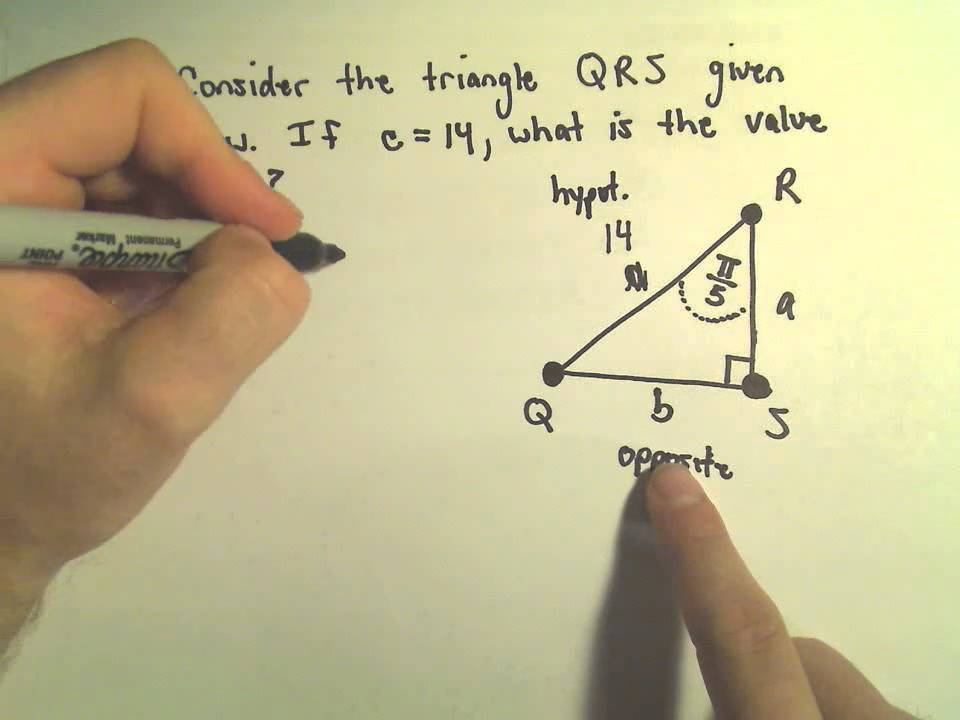 Trigonometric Functions To Find Unknown Sides of Right Triangles, Ex 3