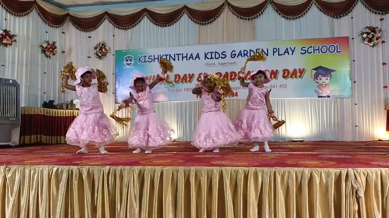 #Kishkinthaa kids Garden annual day celebration Cute tiny little welcome dance 