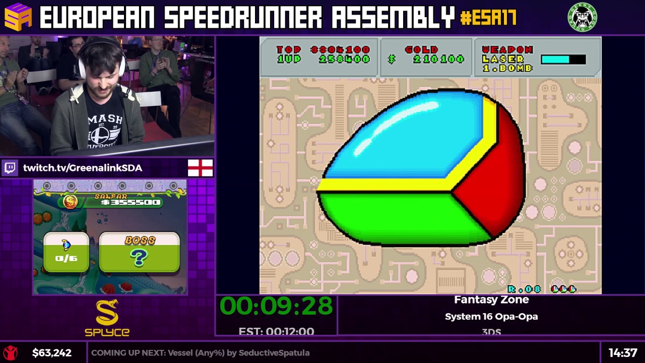 #ESA17 Speedruns - Fantasy Zone [System 16 Opa-Opa] от Greenalink