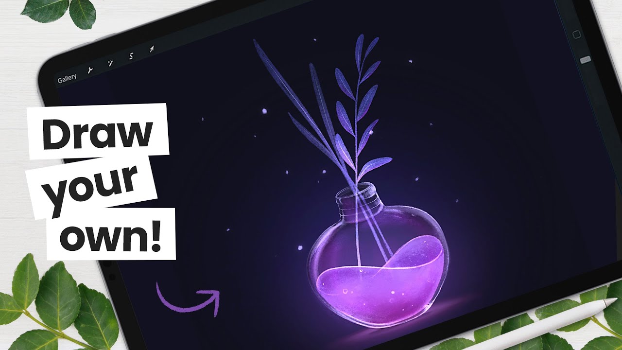 Let's Draw Glowing Plants &bull; Step-By-Step Illustration Tutorial