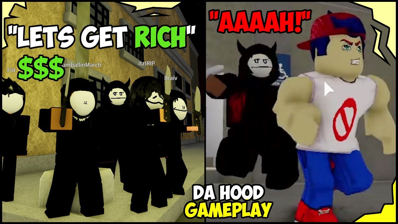 ROBBING PLAYERS IN DA HOOD FOR MONEY! (ROBLOX) 😂🔪