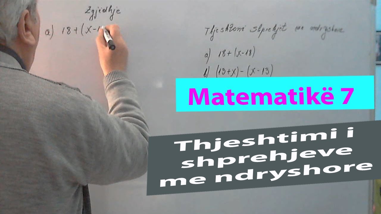 Matematika 7/ Thjeshtimi i shprehjeve me ndryshore