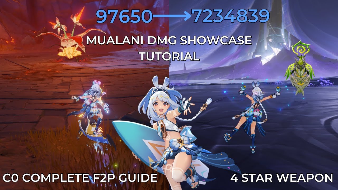C0 Mualani Complete F2P Damage Guide | 4-Star Weapon Build Tutorial | Genshin Impact