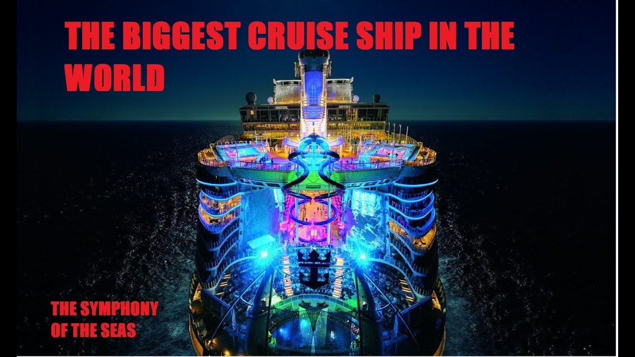 Symphony of the Seas drone view