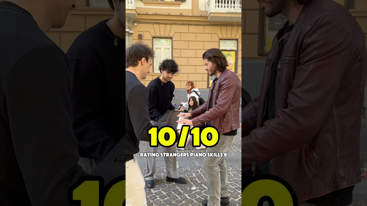 Rating strangers piano skills in public 