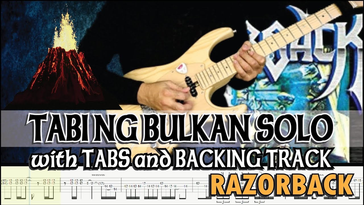 RAZORBACK | TABI NG BULKAN SOLO with GUITAR PRO 7 TABS and BACKING TRACK | ALVIN DE LEON (2019)