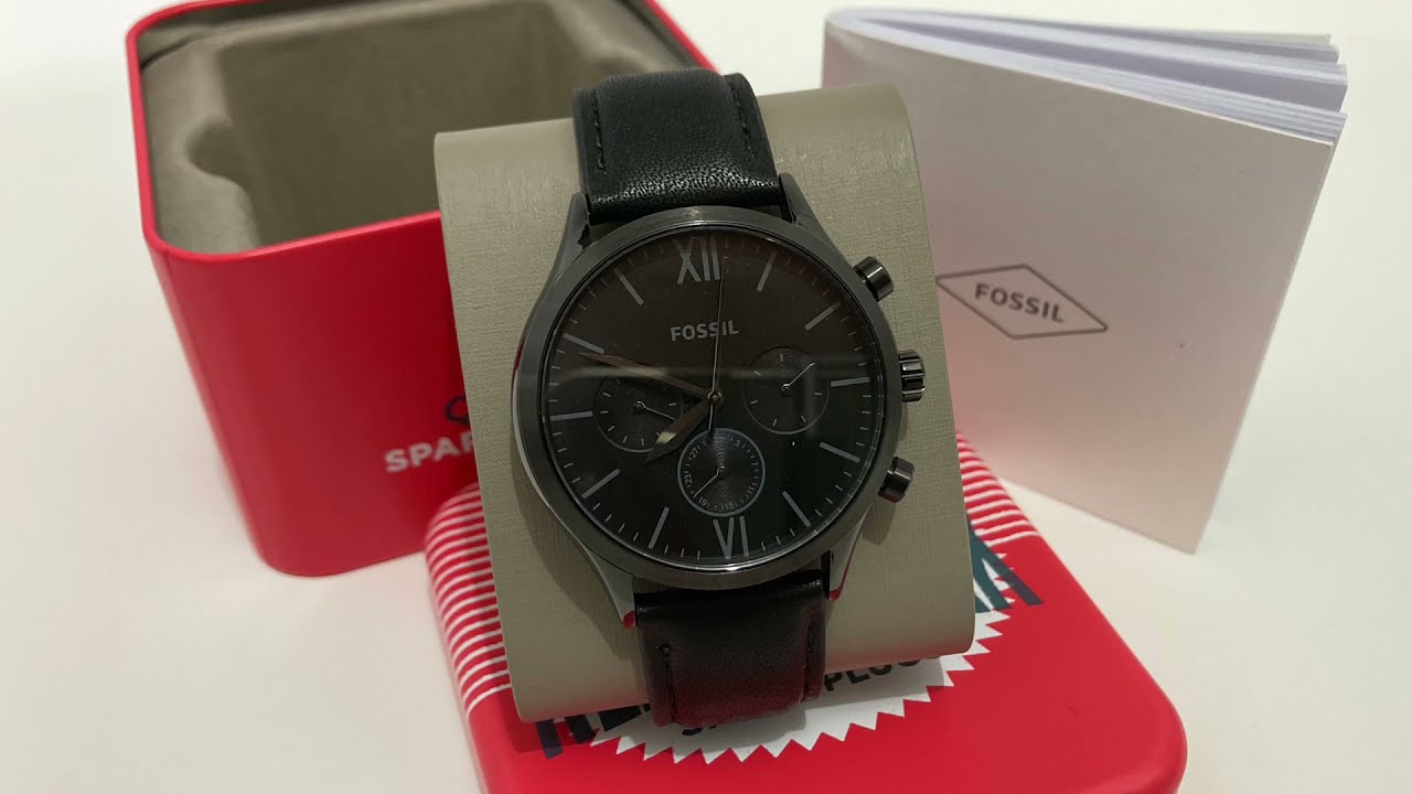 Jam tangan Fossil BQ2364 fenmore midsize black
