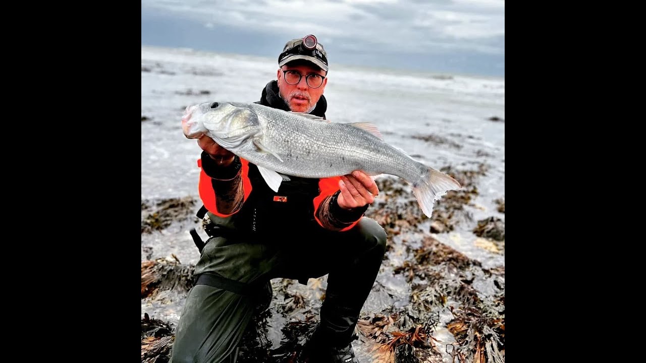 STORM REEF BASS - UK BASS FISHING - PB SHORE CAUGHT BASS! - SEA FISHING