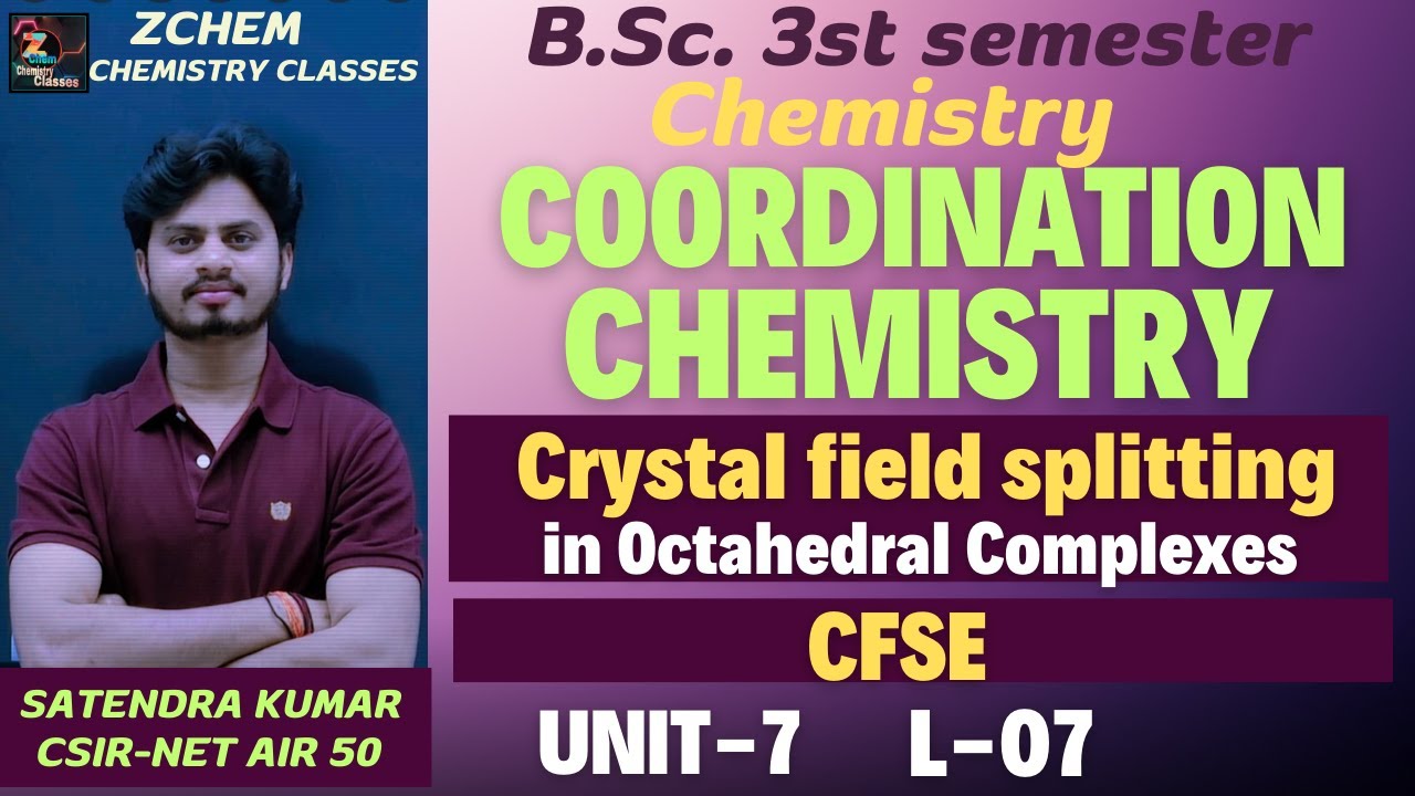 (L7) CFSE in Octahedral complexes || Crystal field splitting in octahedral complexes #chemistry #bsc