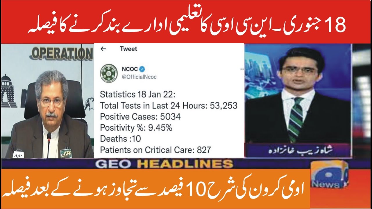 Ncoc meeting 18-01-2022 | Big News for All Students | School Closing News | School Closing |