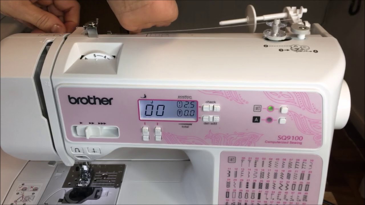 Como encher a bobina na SQ9100 da Brother