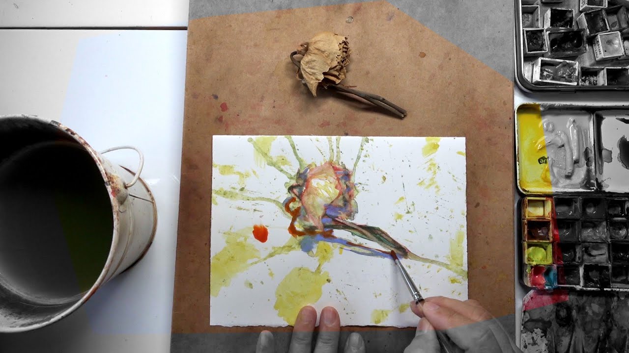 PROCESS: Daily Rose Watercolour Painting DAY 3827 (20260129THU)