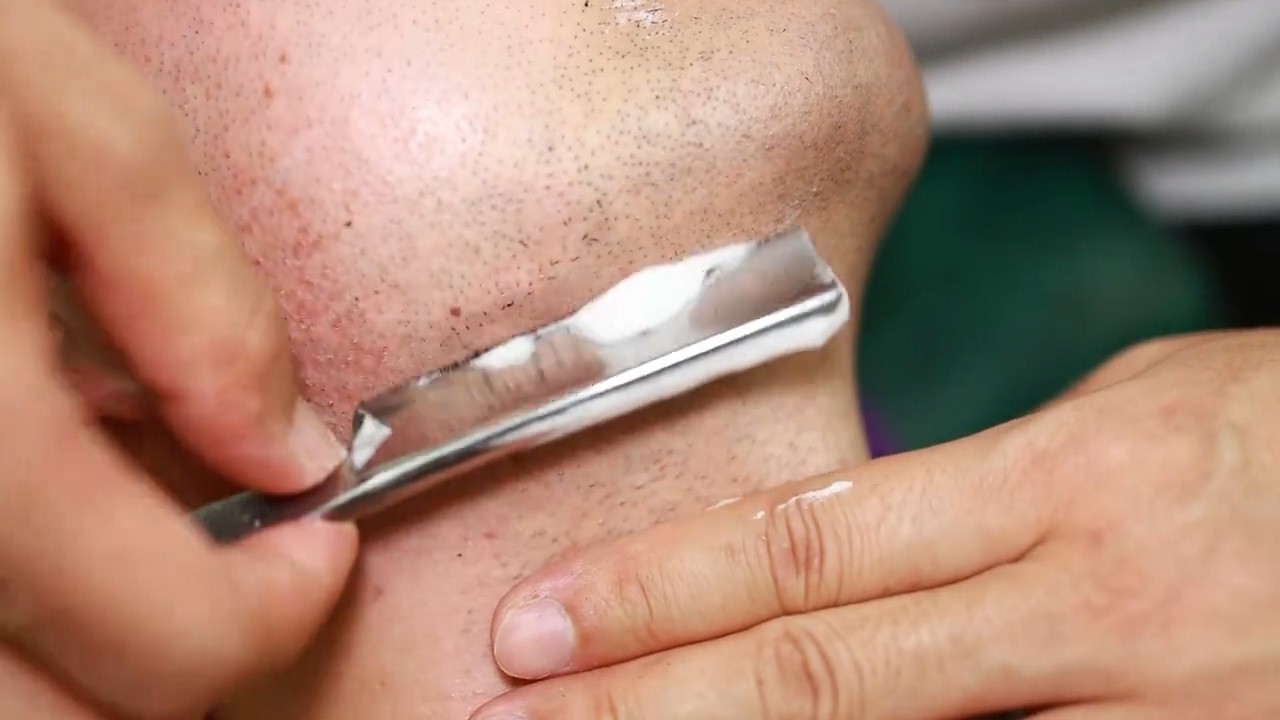 💈Facial cleaning！Shaving & Removes beards！Ice compress！Massage！#barber 100