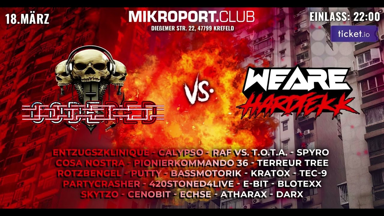 Cosa Nostra vs.  Bassmotorik @ Mikroport Club Krefeld 18.03.23 [Hardtekk]