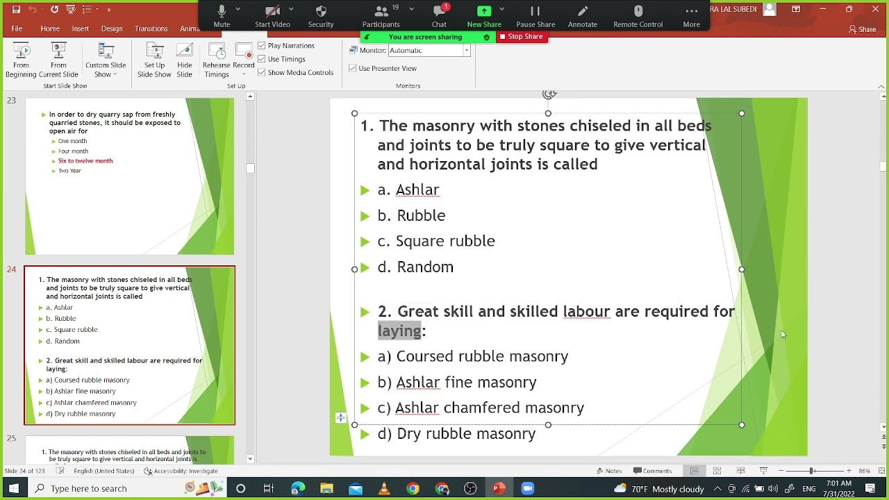 MCQ Question on Building Material (Civil Engineering Material)