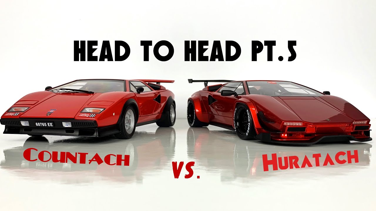 1:18 Lamborghini Countach WW by Autoart vs Lamborghini Huratach by GT Spirit