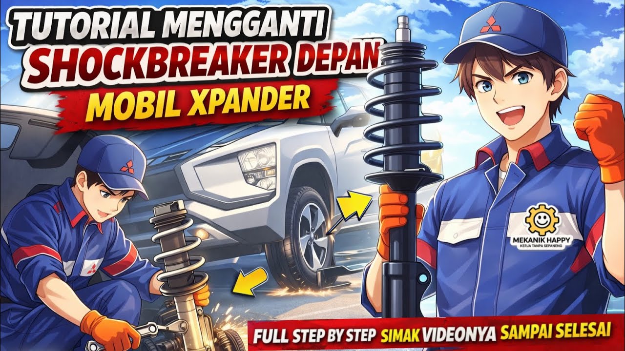 Tutorial Cara Mengganti Shockbreaker depan Mobil Xpander dengan mudah //