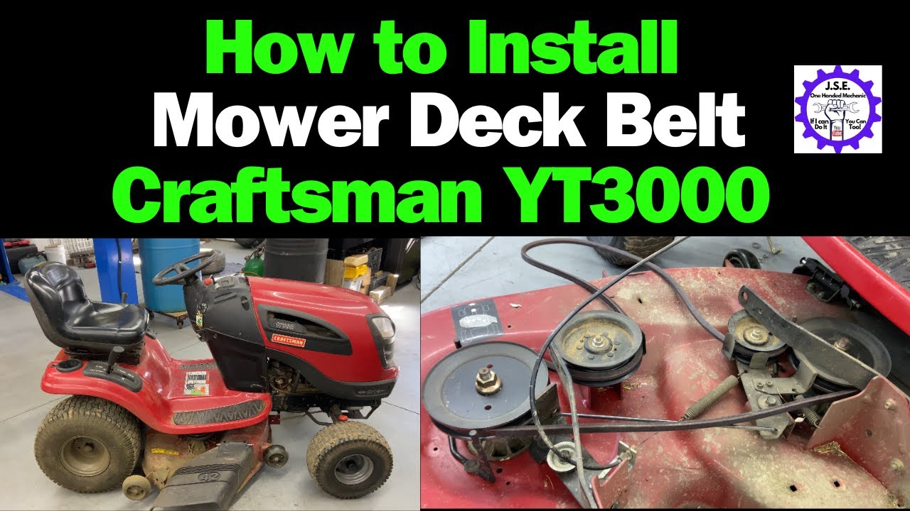 How to Replace Mower Deck Belt Craftsman YT3000 Lawn Tractor