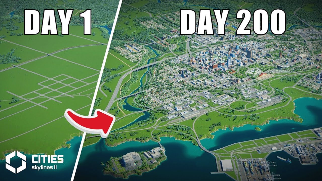 I Spent 100 Days to Build a Futuristic City🔥| Cities Skylines 2