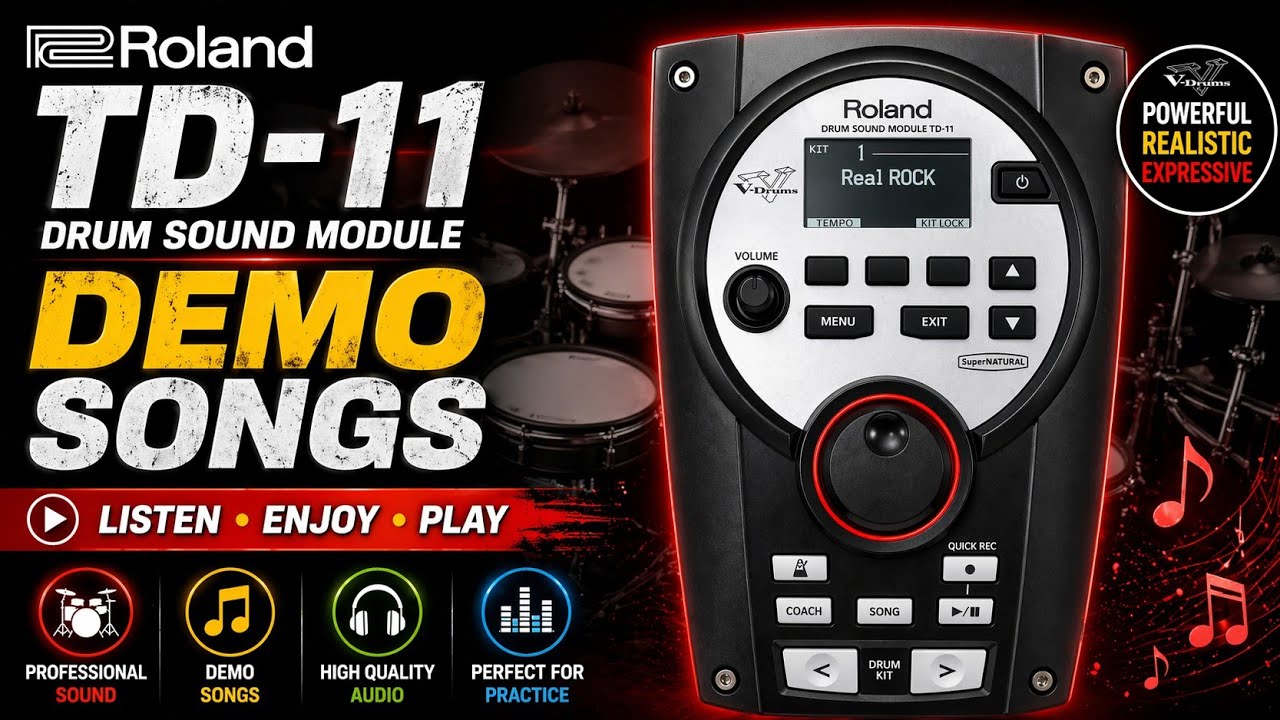 Roland TD 11 Songs demo || Roland TD-11