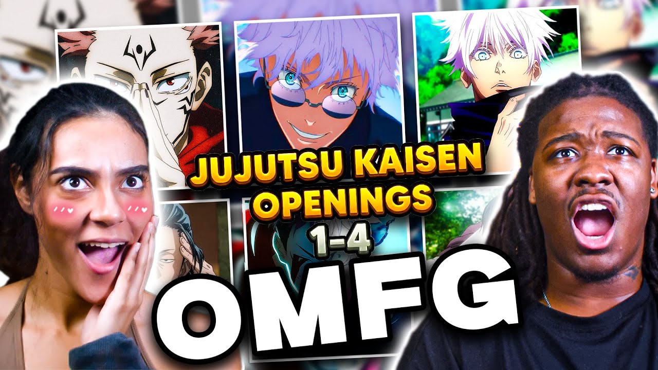 ANIME NOOBS FIRST TIME REACTING TO ALL JUJUTSU KAISEN OPENINGS 1-4 (SO AMAZING!)