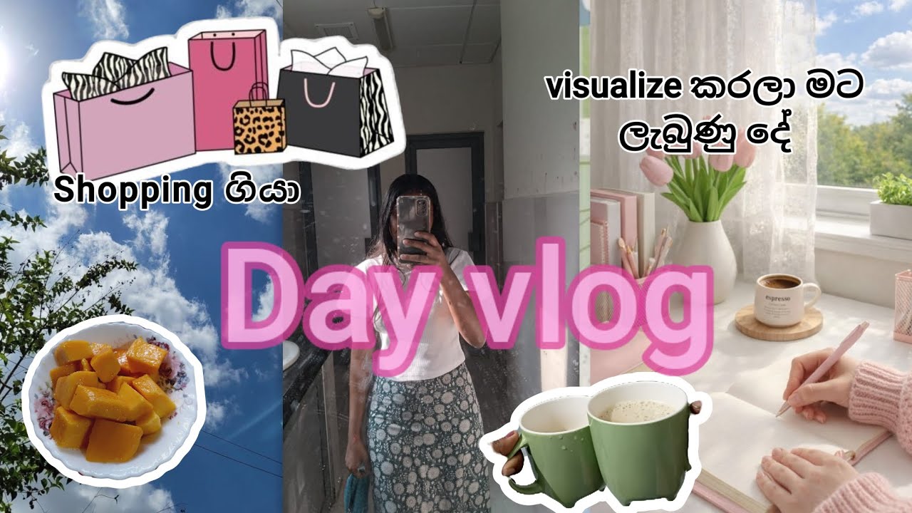 අයියගේ නිවාඩු දවසයි මගෙ Day vlog එකයි 🤭✨|Shopping ගියා 🛍️| #dayvlog #shopping #visualization