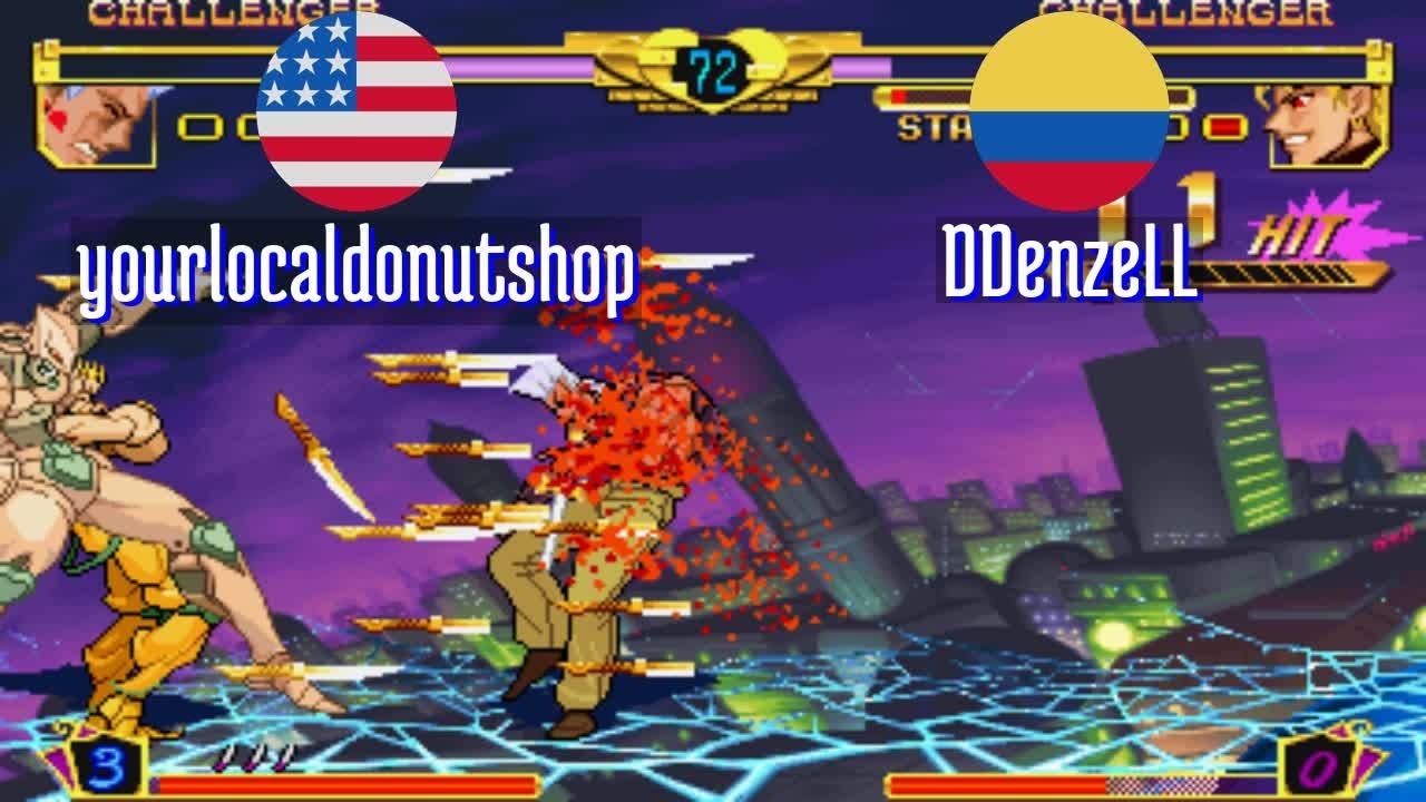 FT3 @jojobanr1: yourlocaldonutshop (US) vs DDenzeLL (CO) [JoJo HFTF jojoban Fightcade] Mar 14