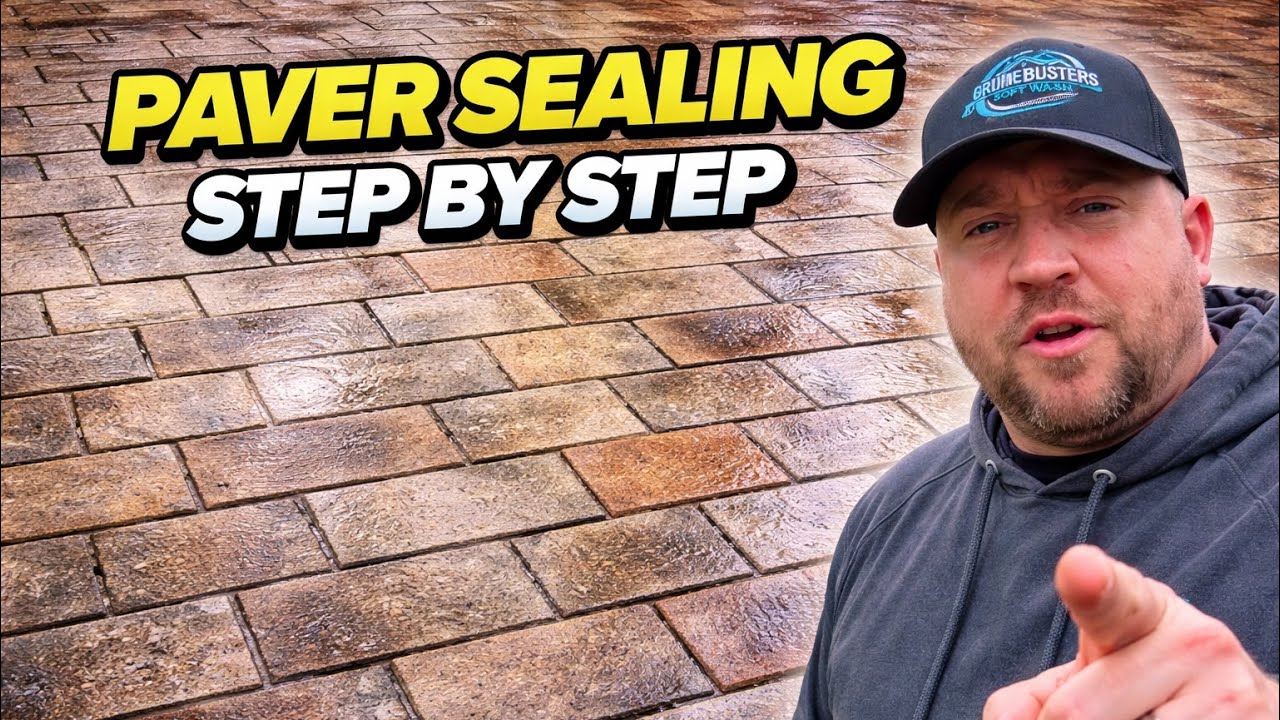 Paver Sealing Step by Step! #pavers #paversealing #transformation #homeandgarden #pressurewashing 