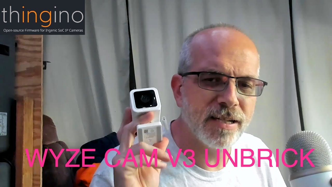 Wyze Cam V3 Unbrick - Восстановление с помощью Thingino Из Windows, следуйте инструкциям по разбо...