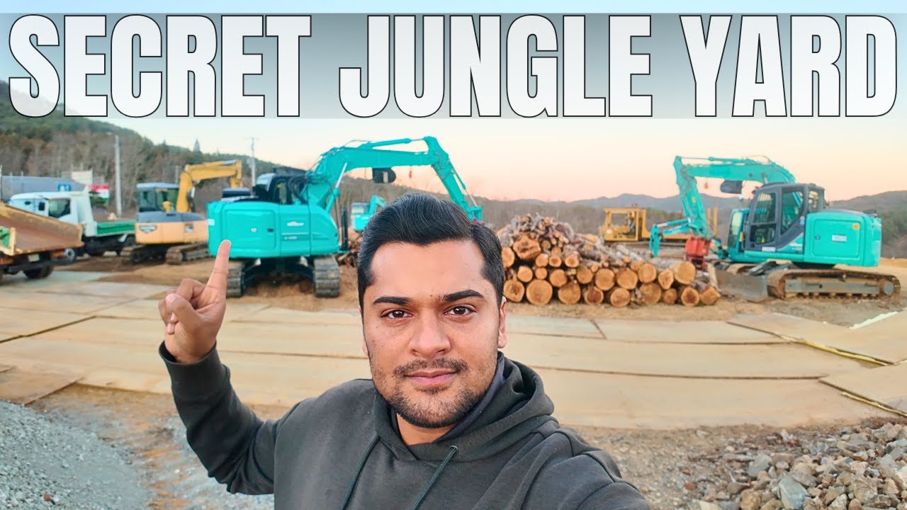 SECRET JUNGLE YARD in Japan! | Insane Excavators, Wood Crushers & Heavy Machines