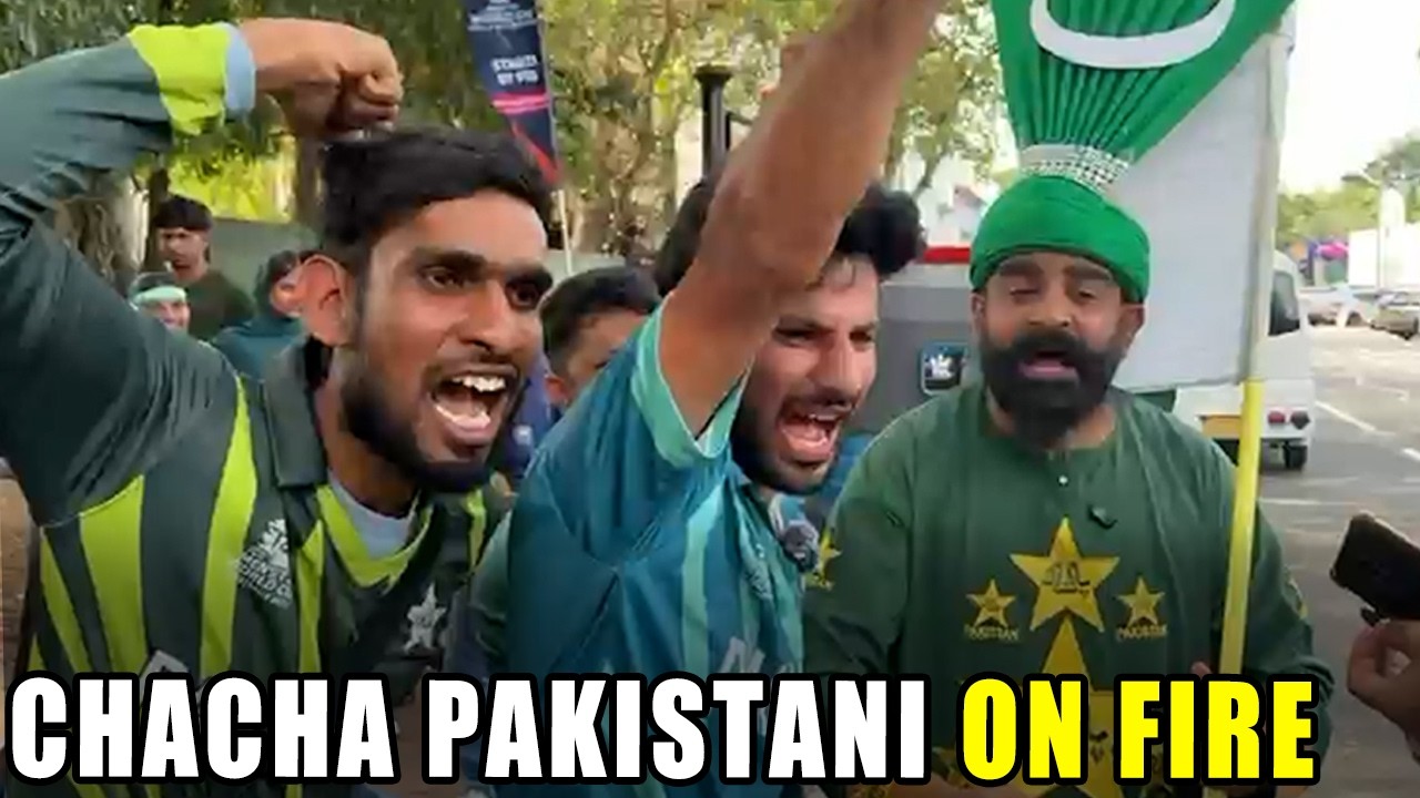 Chacha Pakistani nay Stadium ke bahir Mahool bana diya! 🇵🇰🔥Pakistan Zindabad ke Naaray
