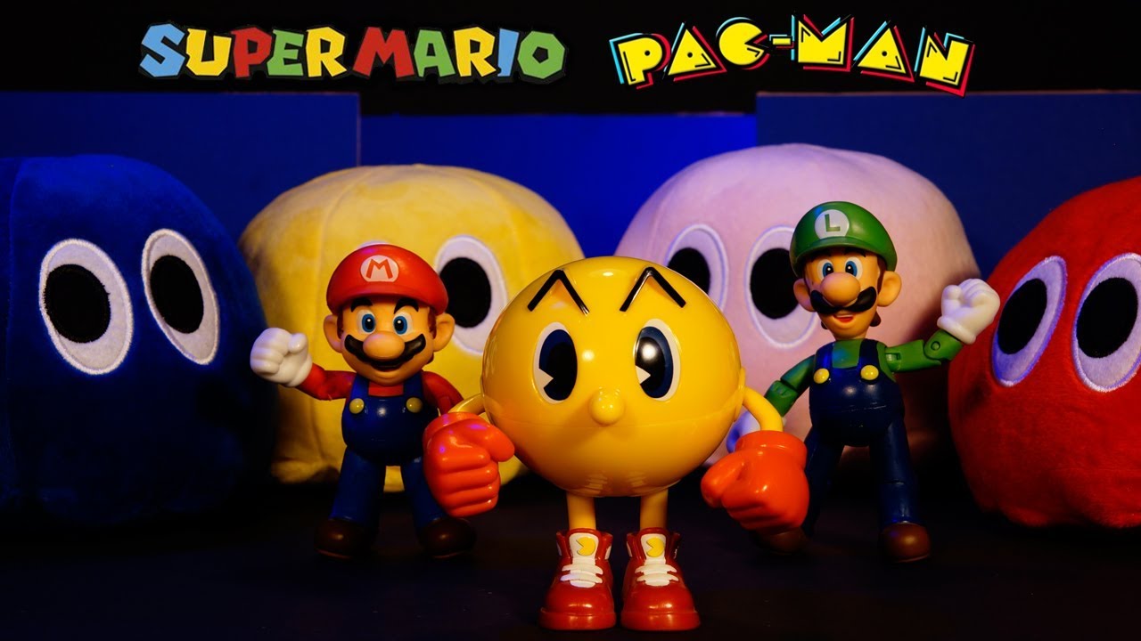 Super Mario toys movie - Mario & Pac-Man team up