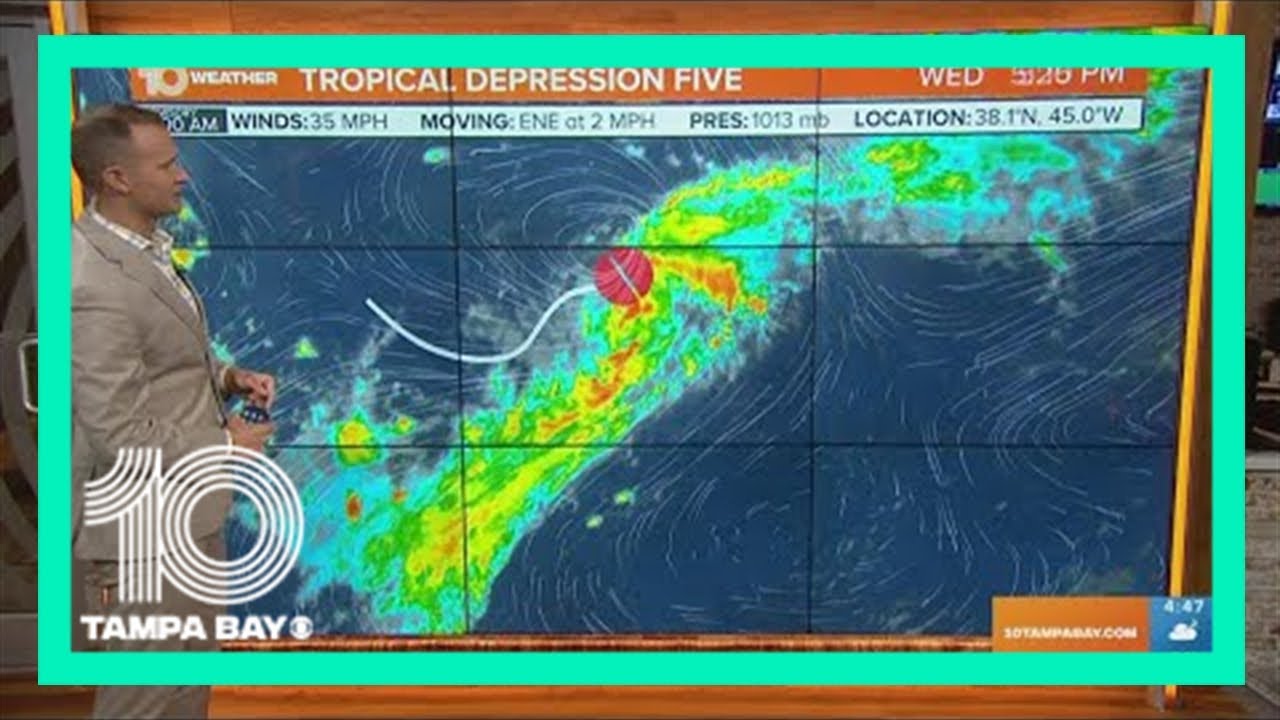Tropical Depression Five forms in the Atlantic