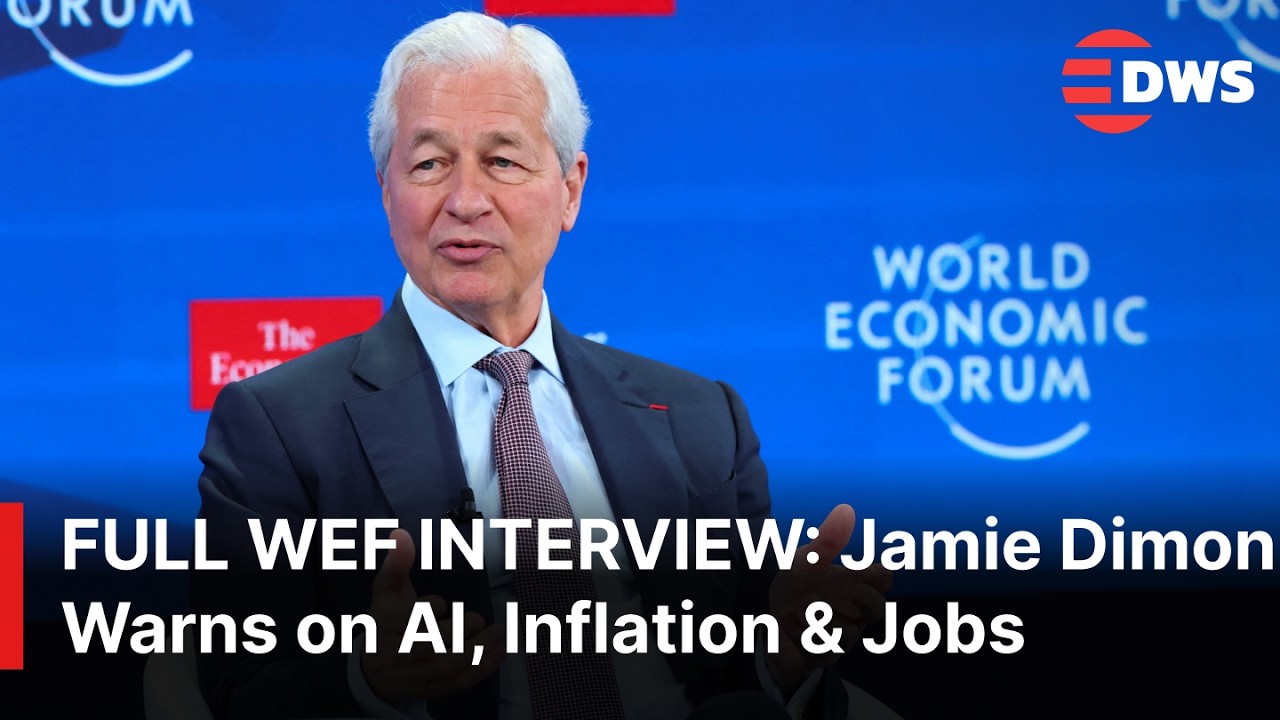 FULL WEF INTERVIEW: JPMorgan CEO Jamie Dimon on Trump, AI, Jobs & America&rsquo;s Economic Future | AC1E