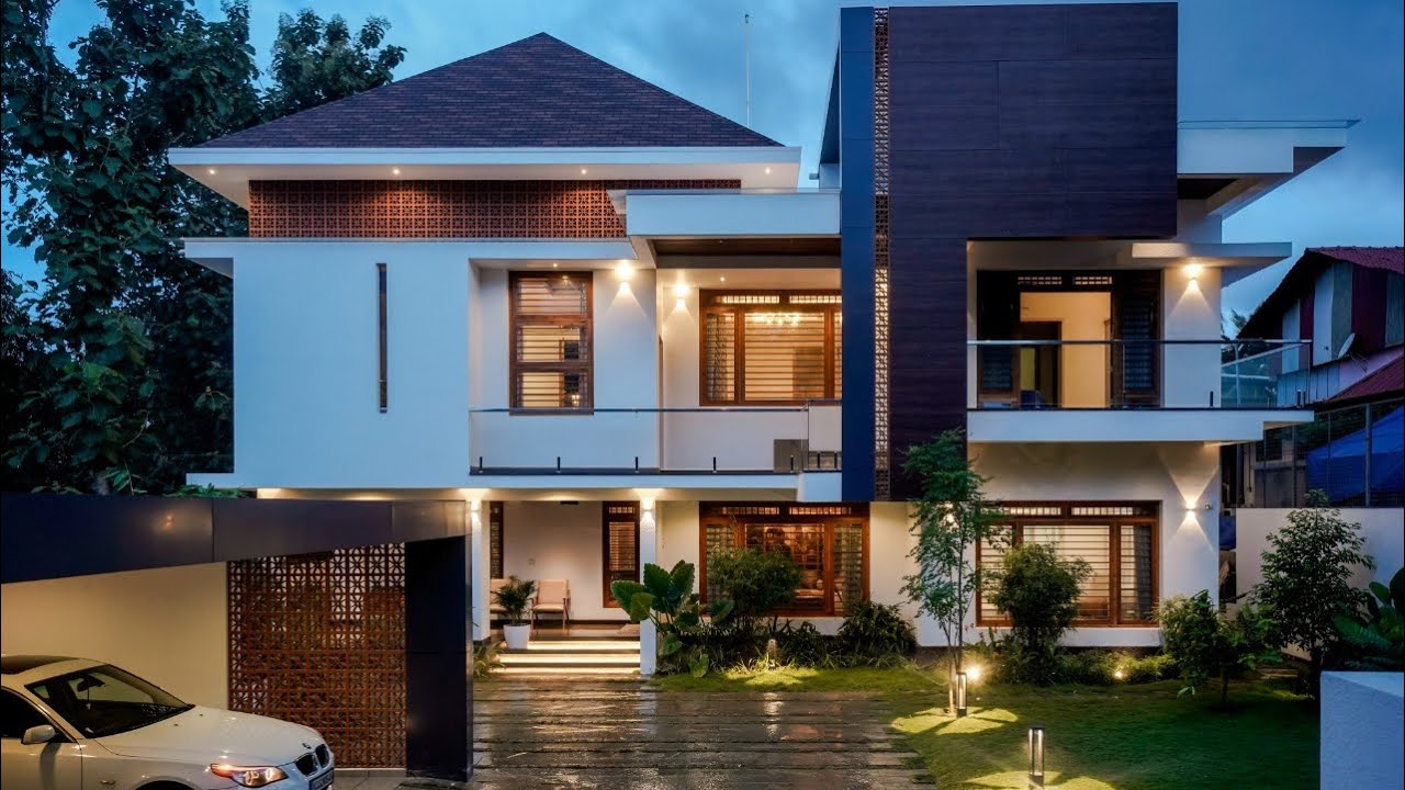 Tropical Kerala home design best amac Architects modern architecture