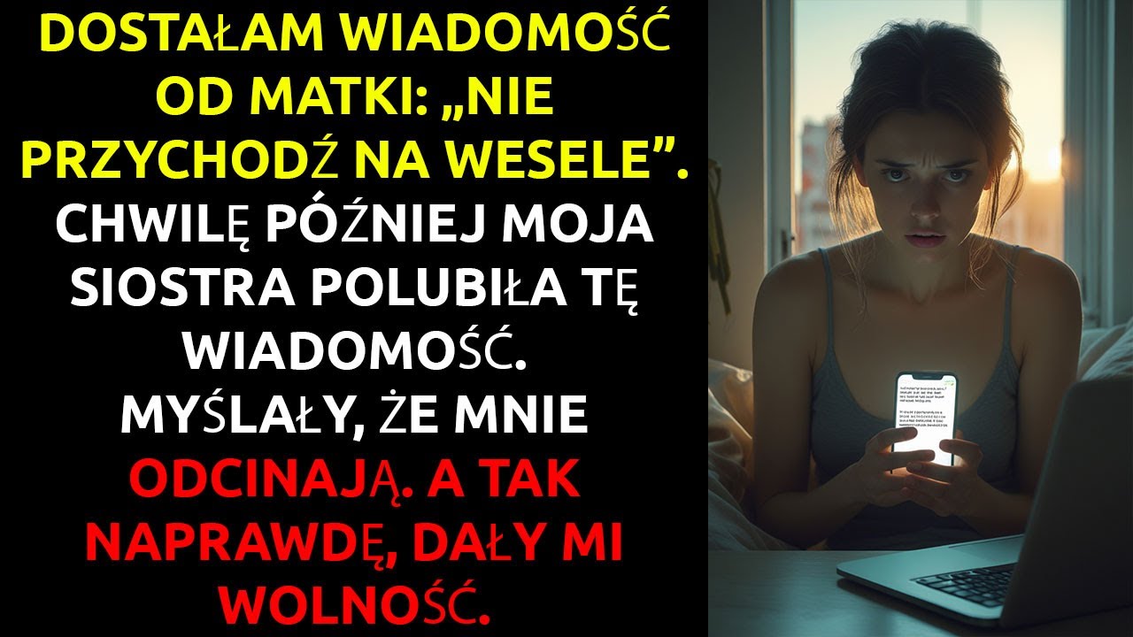Dostałam WIADOMOŚĆ od matki przed ślubem siostry — i ZROZUMIAŁAM, że to koniec.