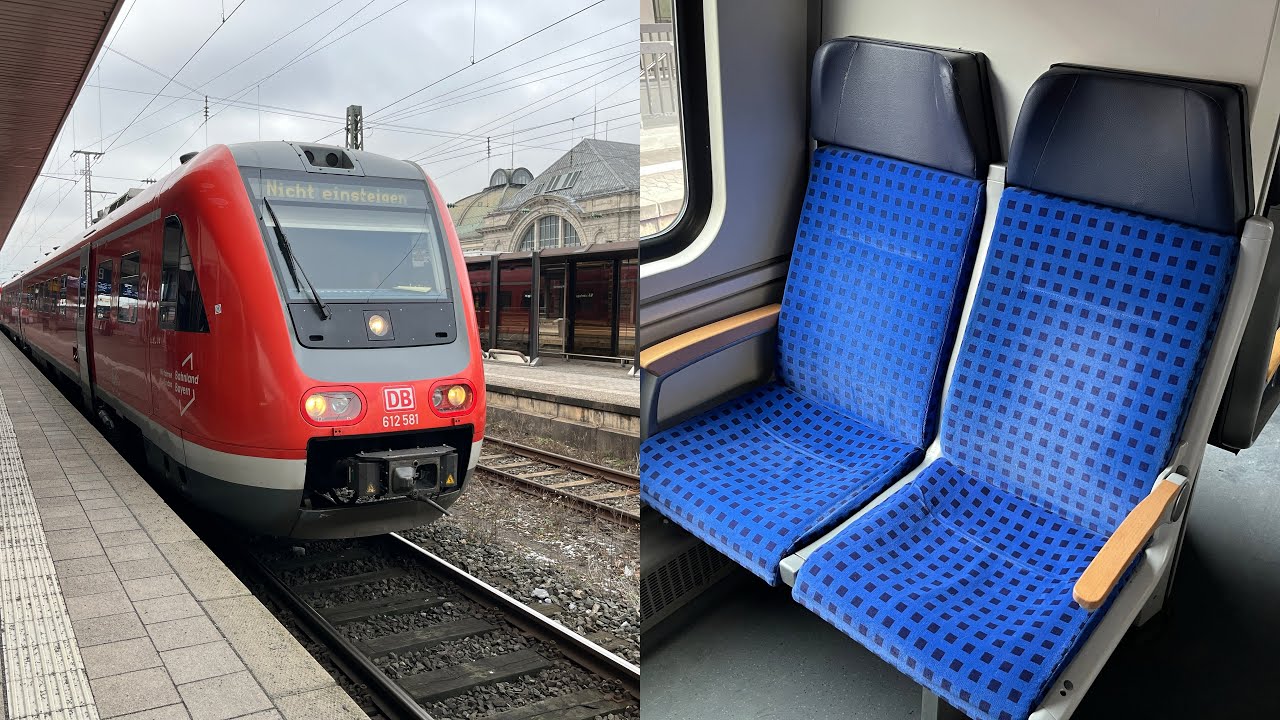 Vollgasmitfahrt 612 als RE 7 von Augsburg Hbf nach Nürnberg Hbf mit V.max 160 Km/h 