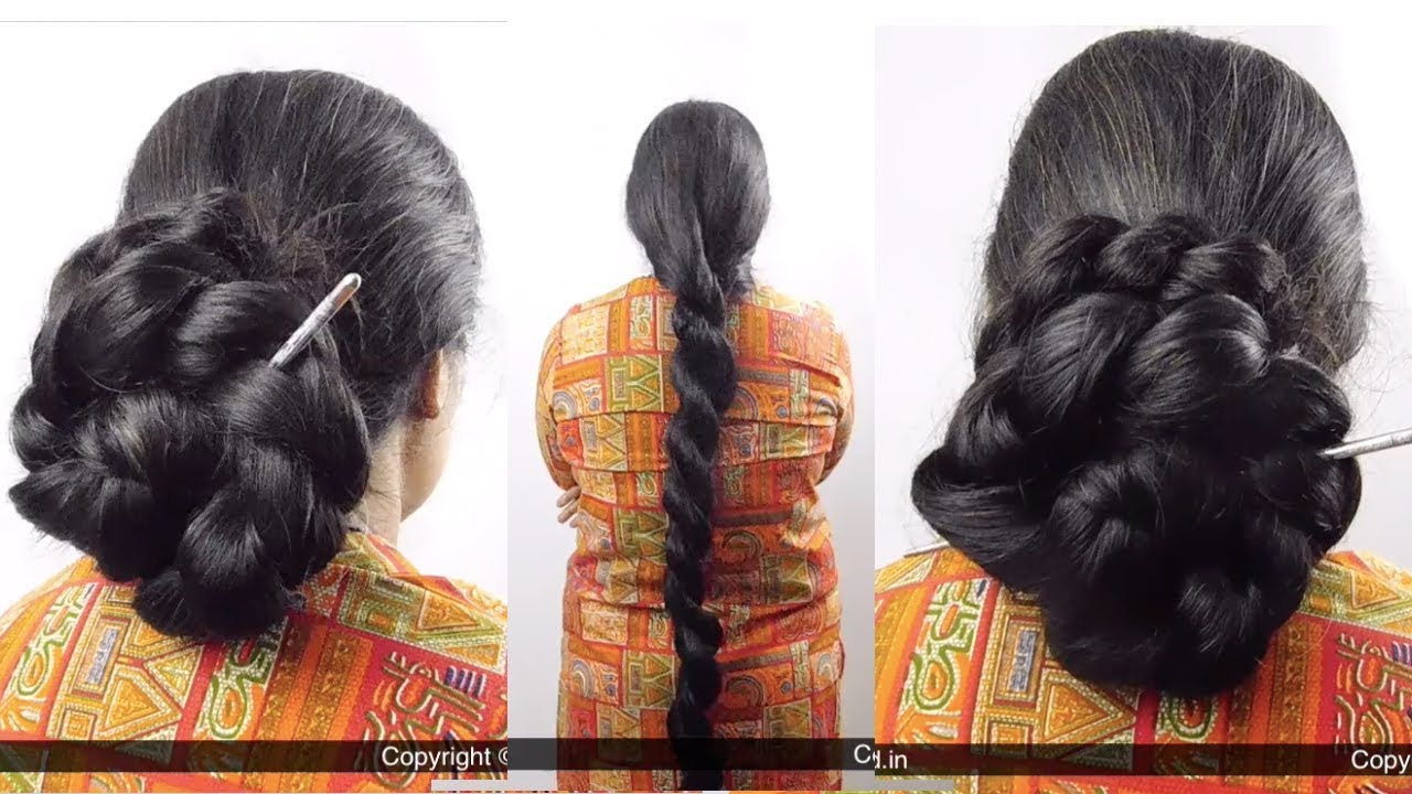 How to: Easy & Simple Rope Braid Making &  DIY Rose Bun Making With Rope Braid