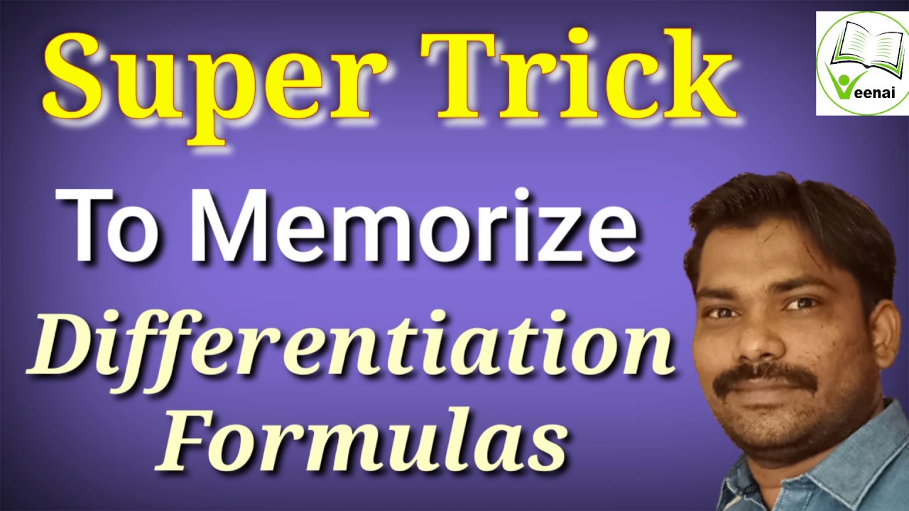 11th | 12th Std Differentiation formula shortcuts | How to memorize derivative formulas Easy Trick