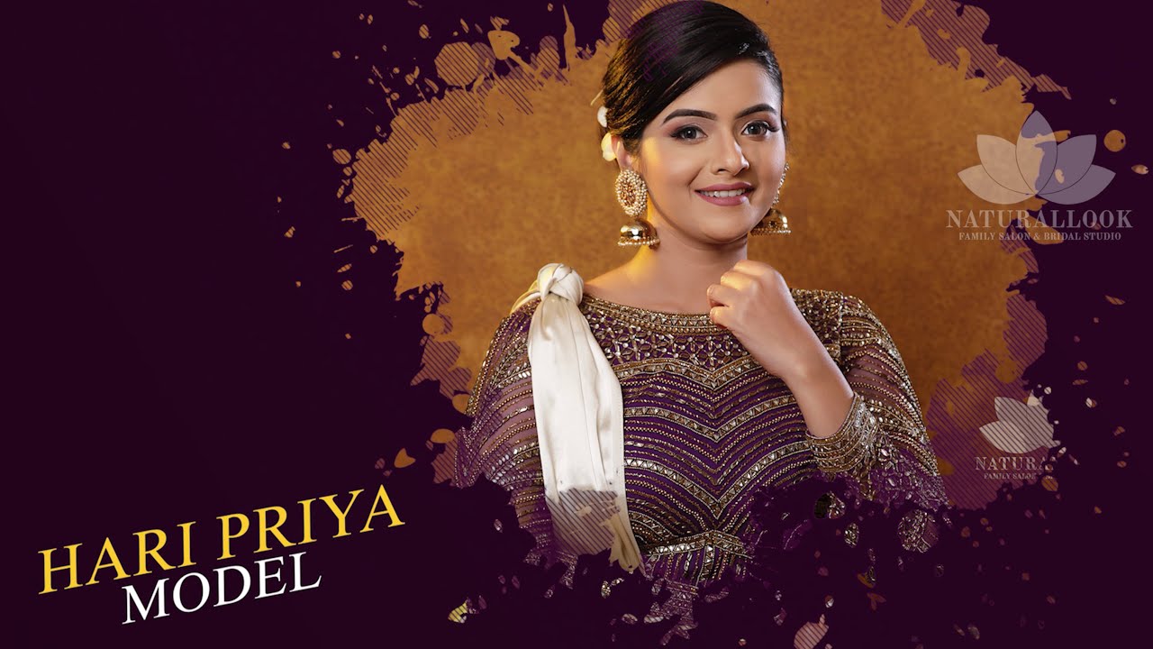 Sun Tv Anchor Haripriya photoshoot by Naturallook Bridal Studio